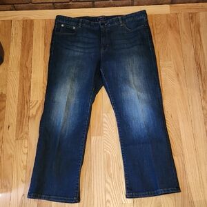 Chaps Denim Jeans 16 Petite Classic 5 Pocket Americana Contrast Stitching